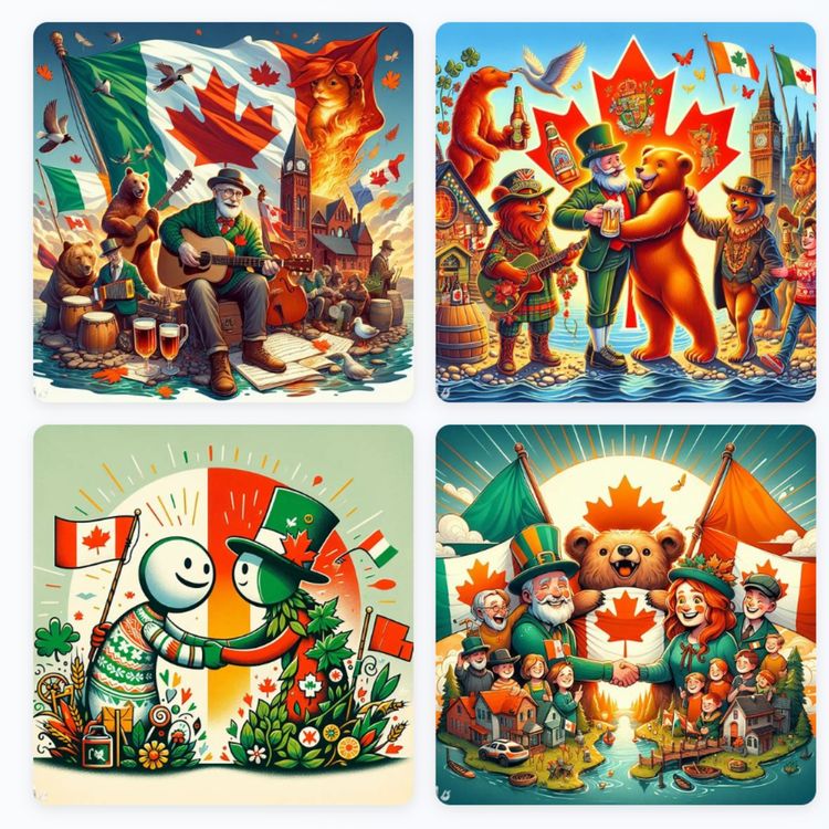 cover art for Oh Canada! Jim promotes Ireland on a tour of the East Coast. Exchequer returns  that say boom and GDP data that say recession.