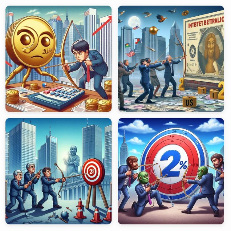 cover art for Inflation surprises of both kinds. Why target 2%? Why not 8%? Productivity growth - why it is so vital.