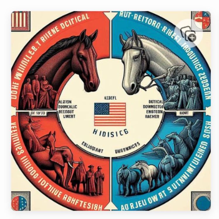 cover art for The horseshoe theory of politics - hard right or left? The year of the election goes into top gear