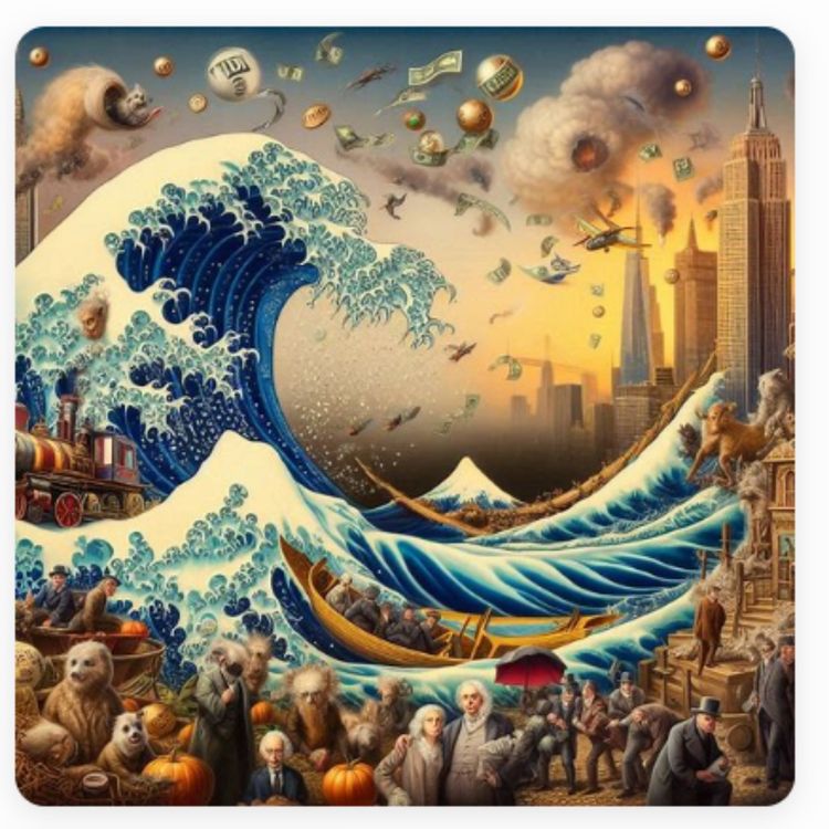 cover art for Stock markets go down as well as up. Narrative fallacies and how to think about what happens next.