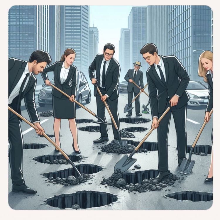 cover art for Wanted: politicians who fill in potholes. Delivery, delivery, delivery