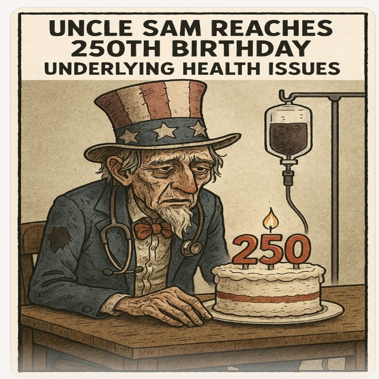 cover art for America's big birthday approaches. But is that Republic going the way of the Romans?