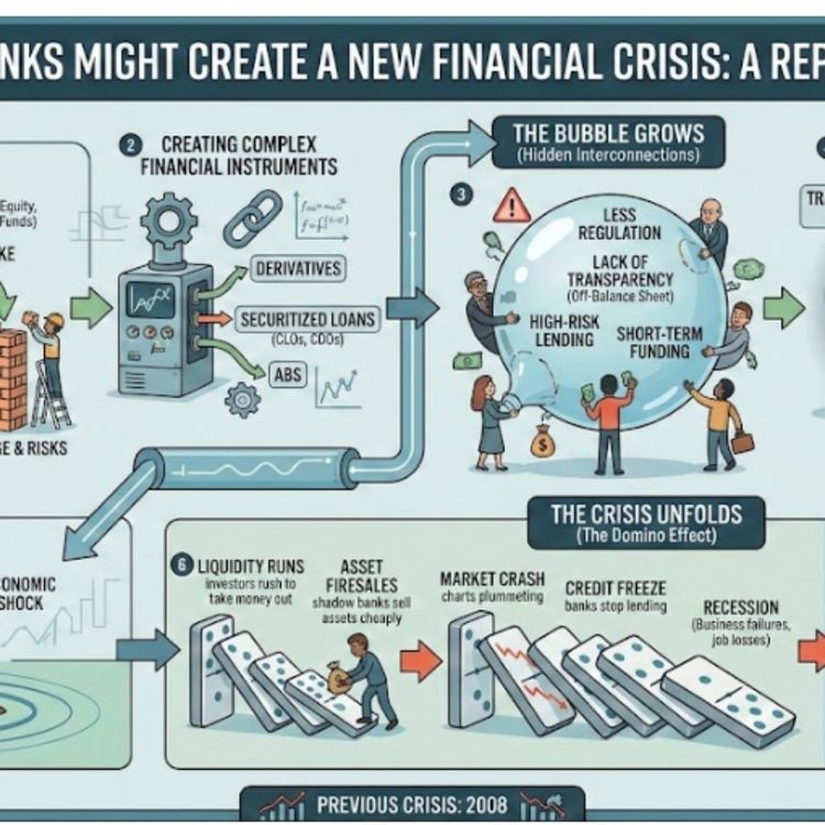 cover art for Shadow banks: another crisis brewing? Is AI good or bad? 