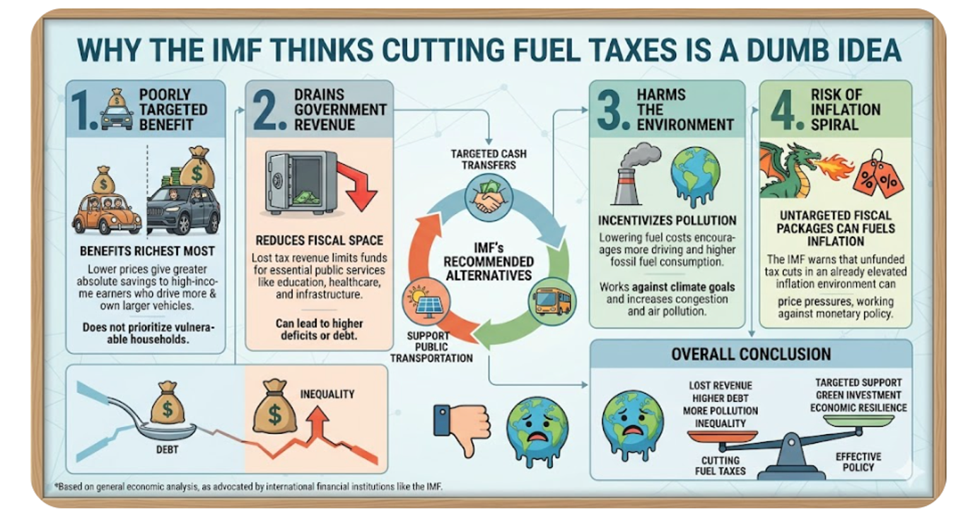 cover art for IMF explains why cutting fuel taxes now is a dumb idea. Is war coming for all of us?