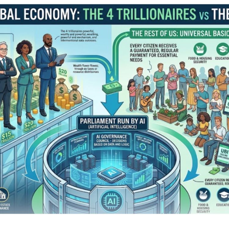 cover art for What happens when only 4 trillionaires have all the income? And our parliaments are occupied by chatbots?