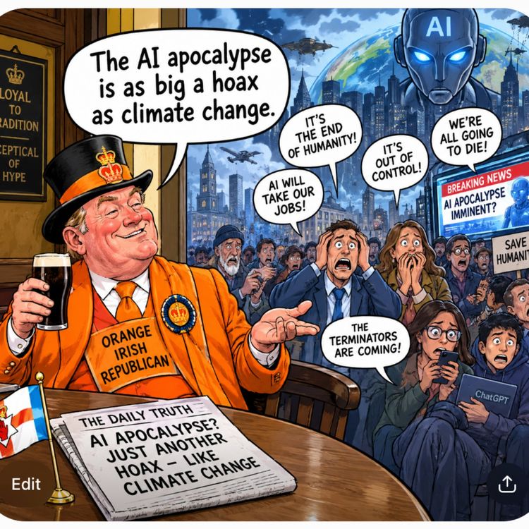 cover art for Donald Trump says it is as big a hoax as climate change. But there are now real fears about our AI future