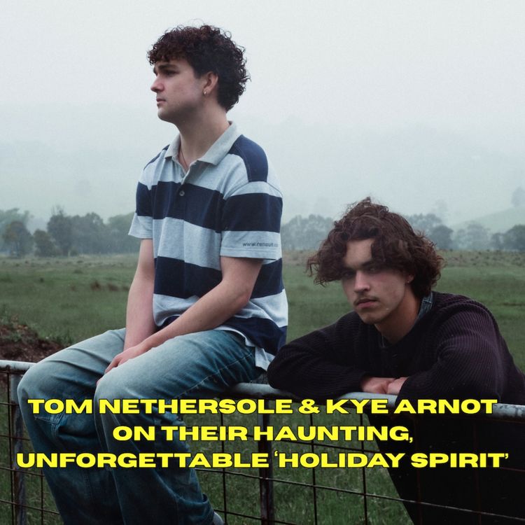 cover art for Tom Nethersole and Kye Arnot on their haunting, unforgettable ‘Holiday Spirit’