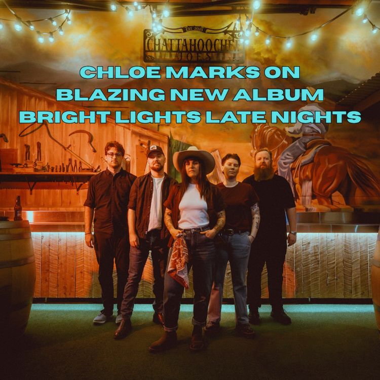 cover art for Chloe Marks on blazing new album Bright Lights Late Nights