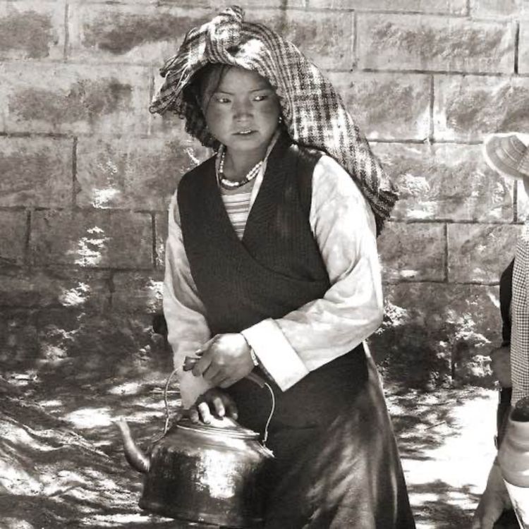 cover art for Drinking tea at the མགྲོང་ཁང་།