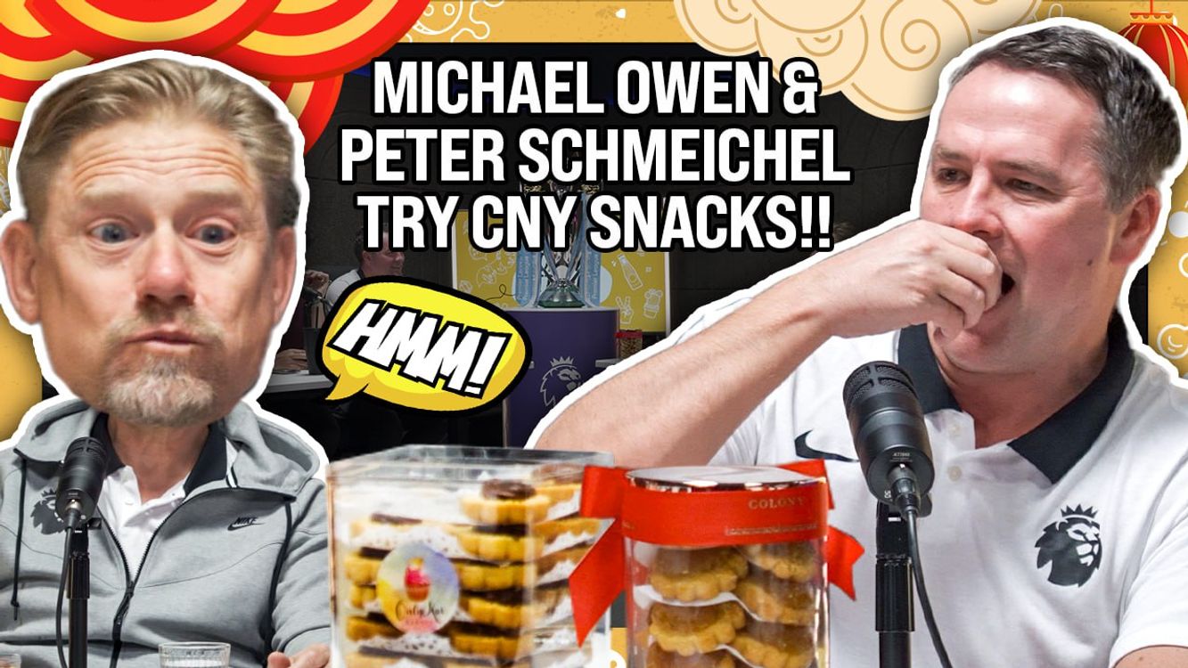 cover art for Football Legends Try CNY Snacks!! ft. Michael Owen & Peter Schmeichel | 07 Feb 2024