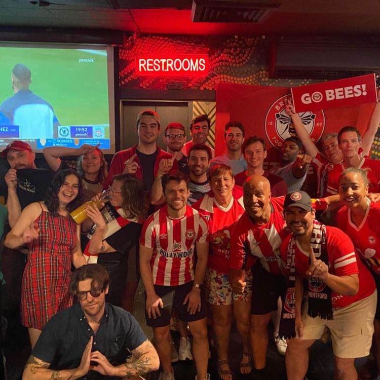 cover art for A Bees Eye View from The Big Apple - Brentford v Spurs Podcast From The Red Lion, New York