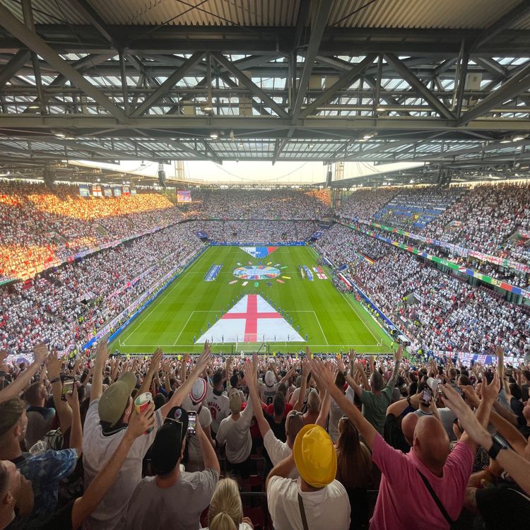 cover art for Euro 2024: England 0 Slovenia 0 - post-match podcast from the Cologne stands