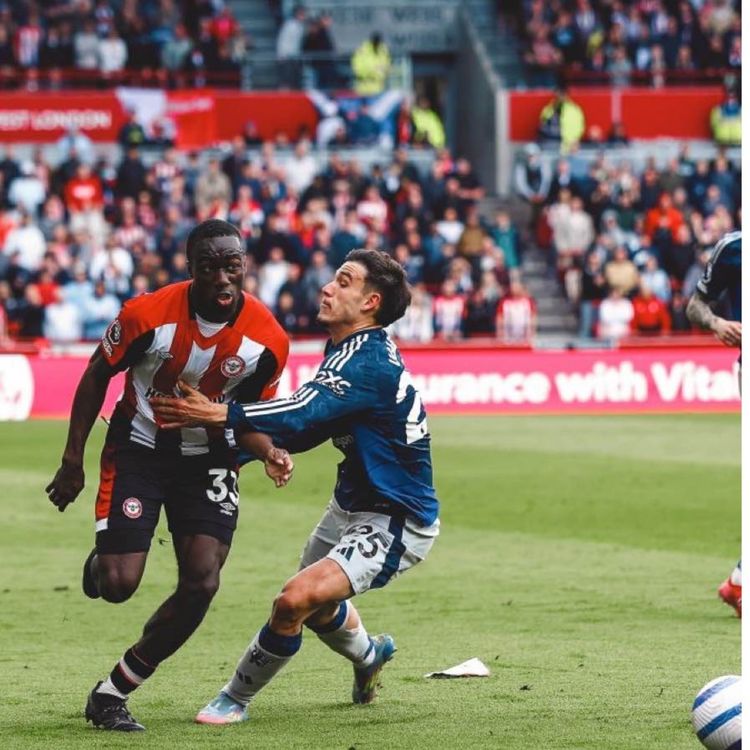cover art for Brentford 4 Man United 3 - post-match podcast from the stands