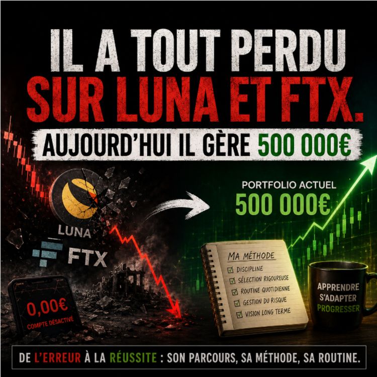cover art for Comptes cramés, Luna, FTX... Comment il a transformé ses pires erreurs à gérer aujourd'hui 500 000€