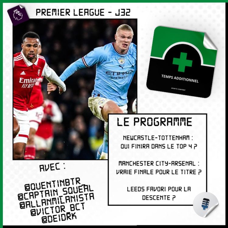 cover art for Premier League - J32 : Un City-Arsenal pour le titre !
