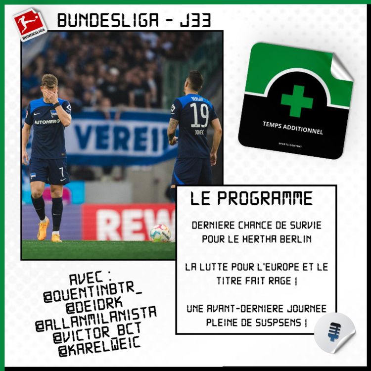 cover art for Bundesliga - J33 : Dernière chance de survie pour le Hertha Berlin
