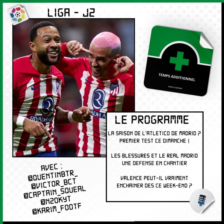 cover art for La Liga - J2 : Premier gros test ce dimanche pour l'Atletico !