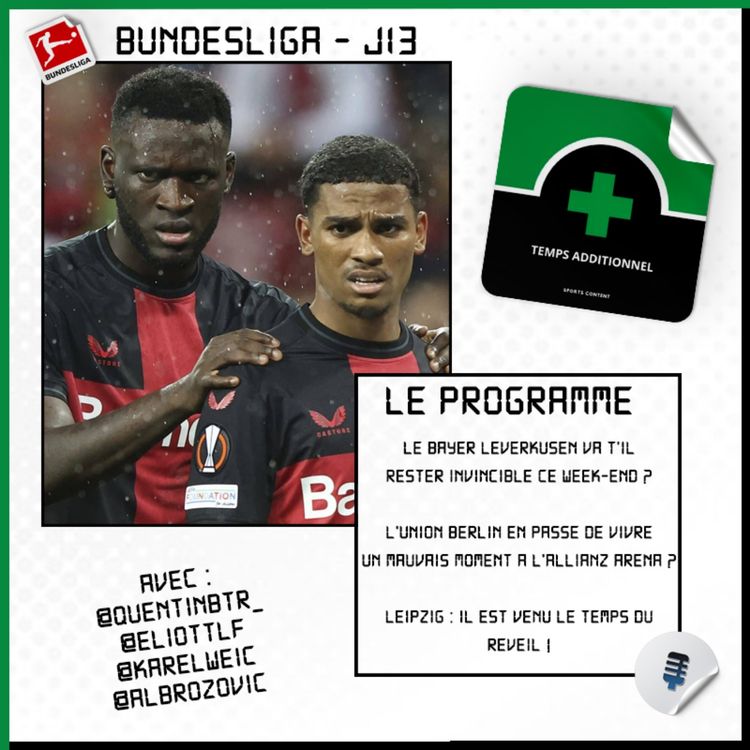 cover art for Bundesliga - J13 : Le Bayer Leverkusen va t'il garder son invincibilité ?
