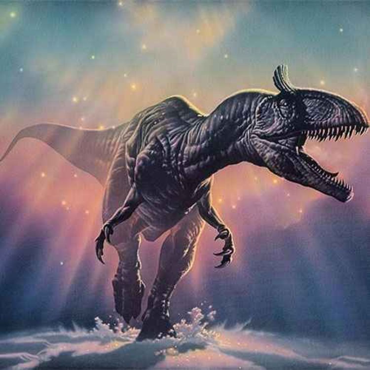 cover art for Cryolophosaurus, the Cold Crested Lizard