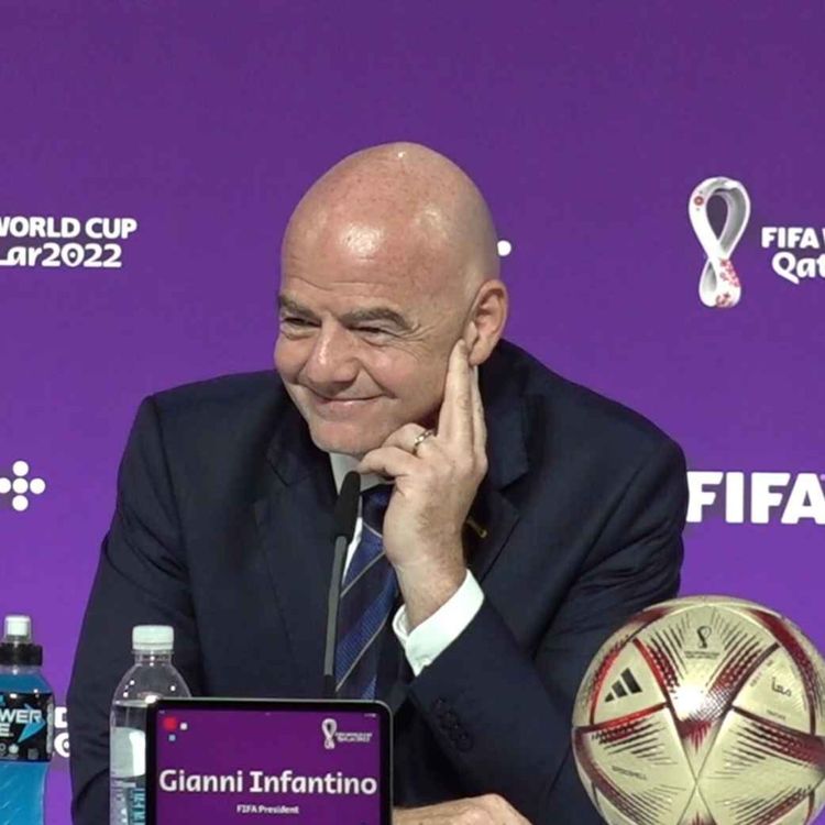 cover art for 717: FULL CONFERENCE: Gianni Infantino: "Best World Cup Ever. Banning Armband Was About Respect For All'" (The Daily Tottenham/Spurs Podcast)