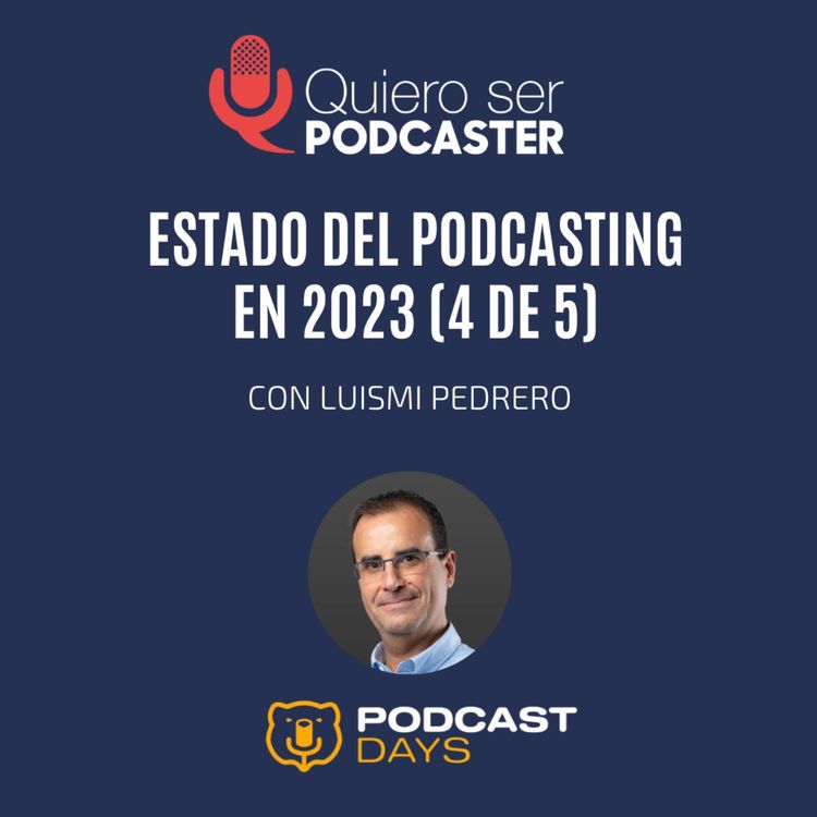 cover art for Luismi Pedrero y el estado del podcasting 2023, con @luismipedrero , grabado en @PodcastDays_  en una cabina @studiobricks 
