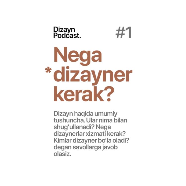 cover art for Nega *dizayner kerak?