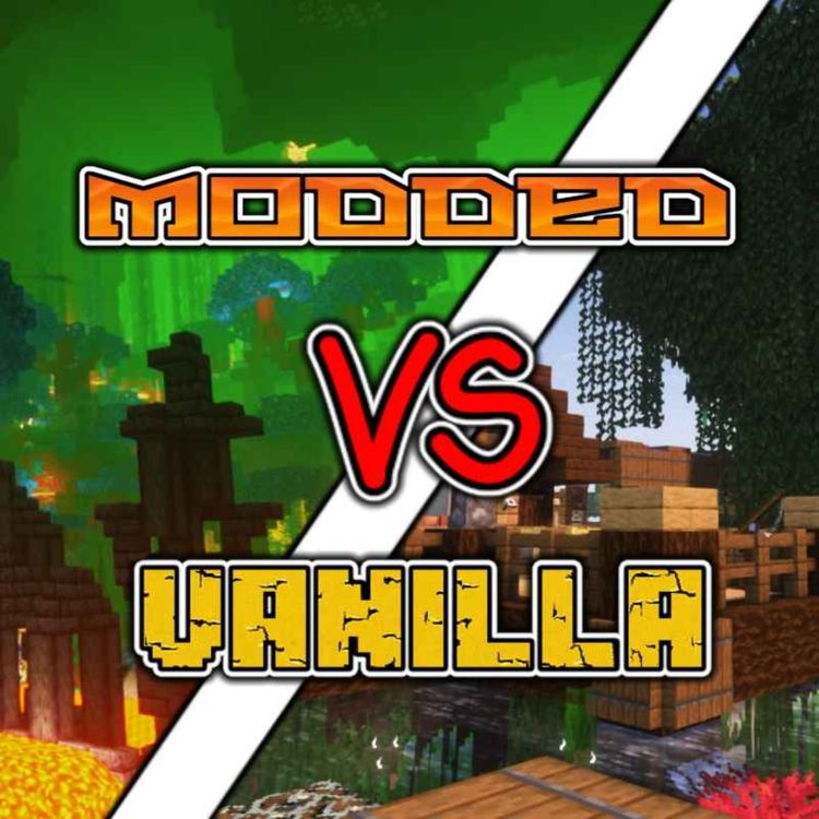 cover art for Minecraft Modded Vs Vanilla