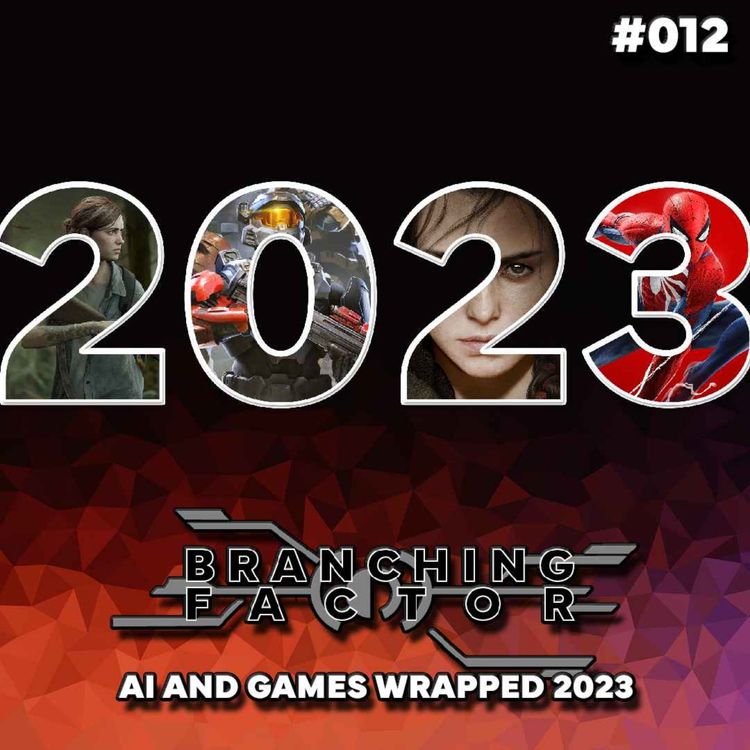 cover art for #012 - AI and Games Wrapped 2023