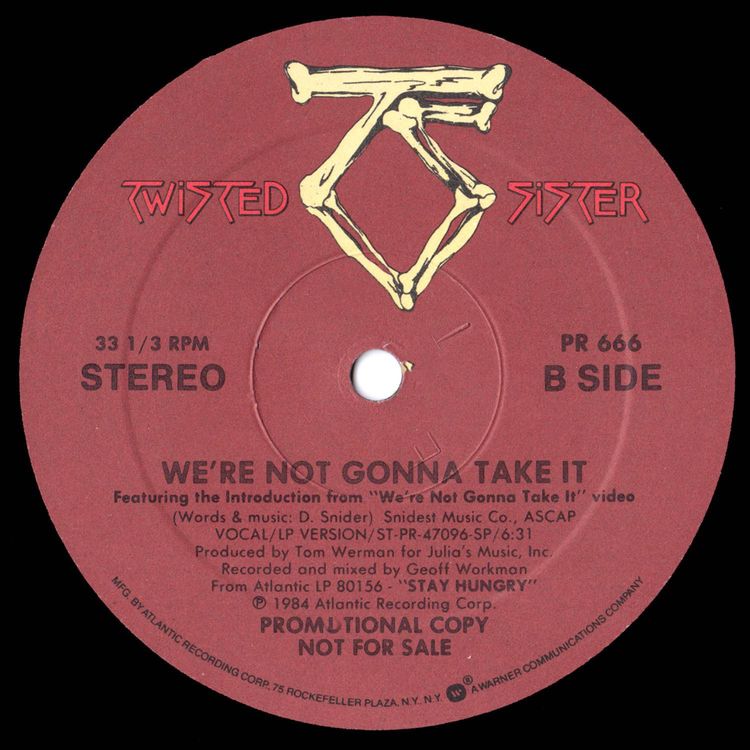 cover art for Twisted Sister - We're Not Gonna Take It (Video Intro Edit)