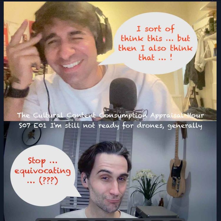 cover art for S07E01 I'm still not ready for drones, generally