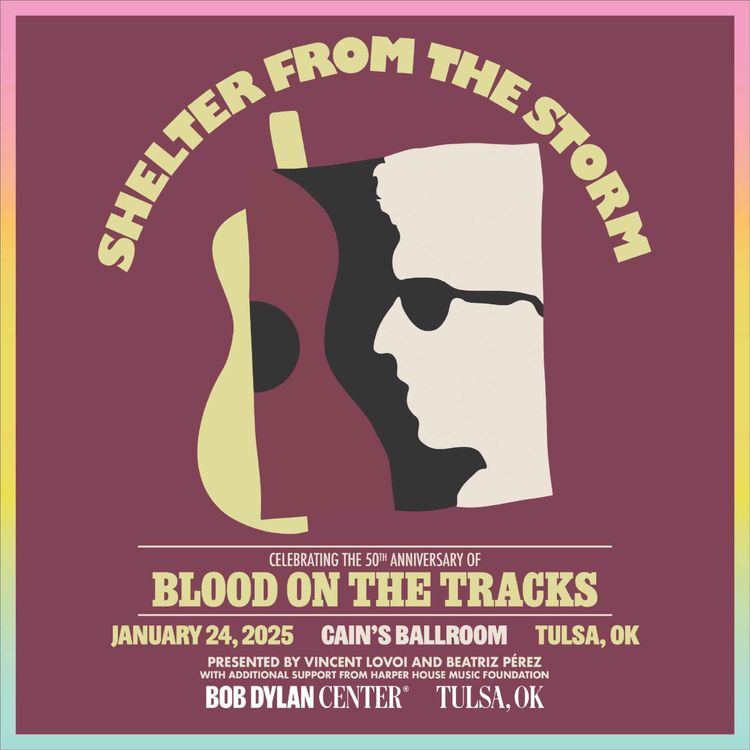 cover art for SHELTER FROM THE STORM with the Bob Dylan Center's Steve Jenkins & Doug Keith