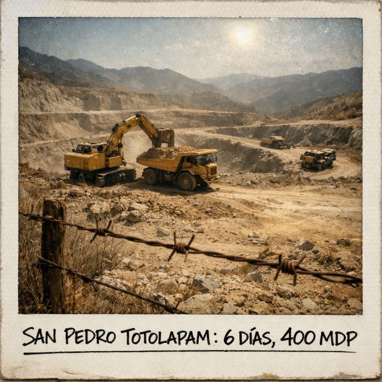 cover art for Oaxaca: En 6 días, Gold Resource se lleva de San Pedro Totolapam, más de 400 MILLONES de pesos en ganancias; saqueo de oro y plata vigente