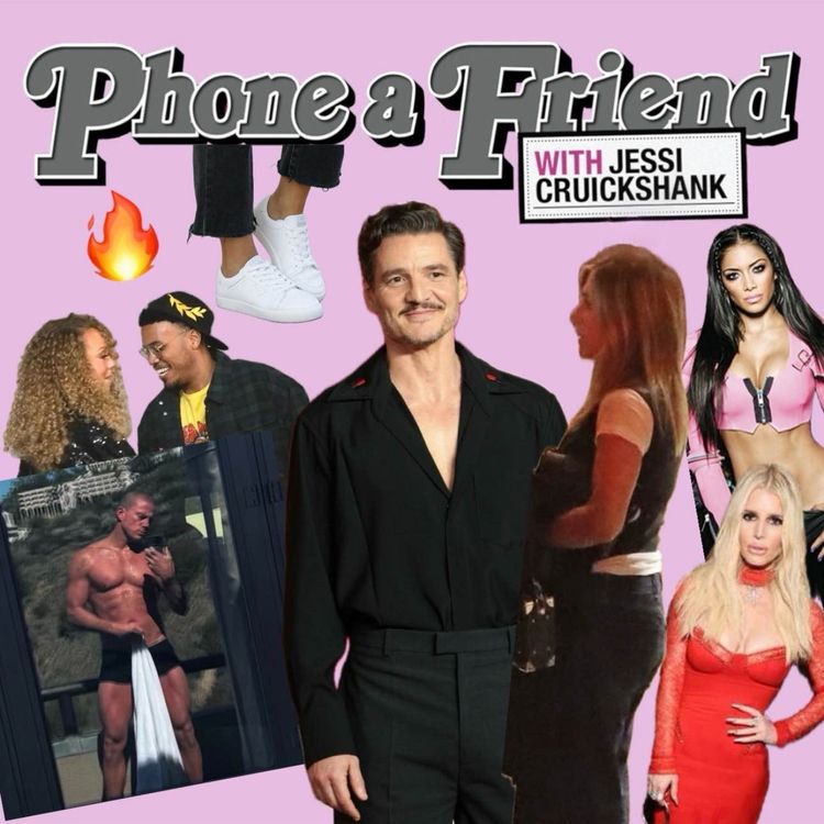 cover art for Hollaback Evan (ft. Pedro Pascal & Jennifer Aniston, Mariah Carey & Anderson Paak, Channing Tatum, White Sneakers and 2000’s Pop Girls)