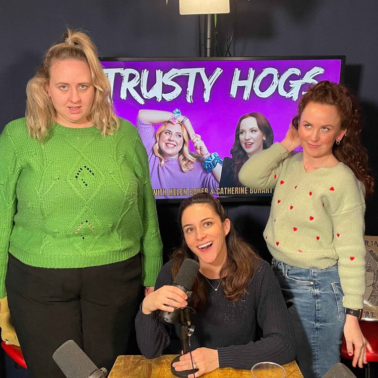 cover art for Ep76. JANINE HAROUNI / Pants, Percy Pigs & St Paddy's Day