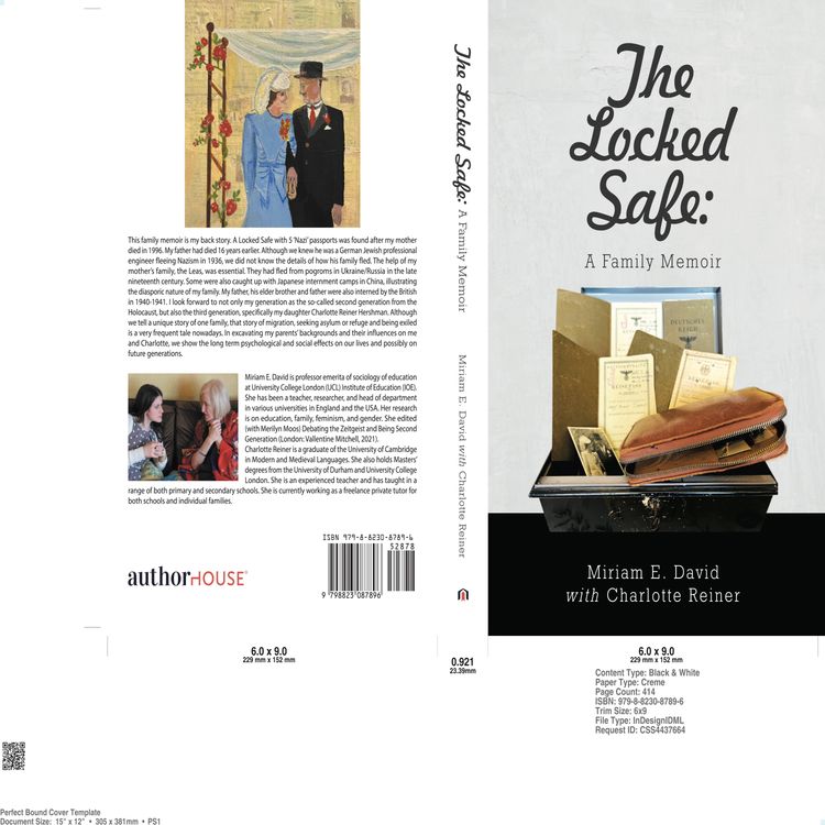 cover art for THE LOCKED SAFE - a family memoir Author Miriam E. David and Charlotte Reiner