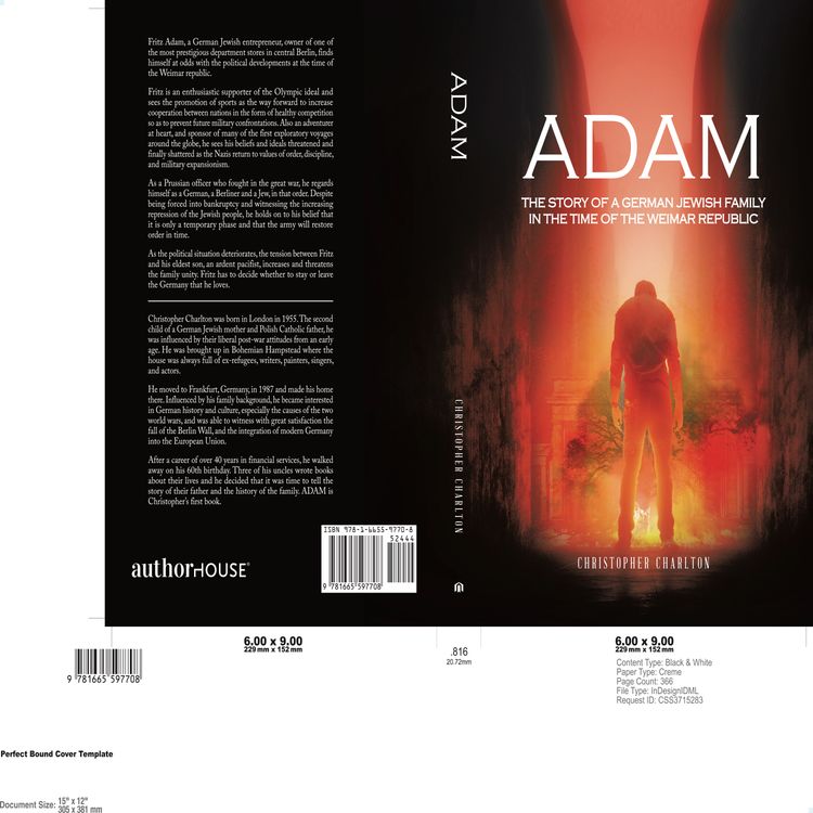 cover art for ADAM - the story of a German Jewish during the time of the Weimar Republic - Author Christopher Charlton