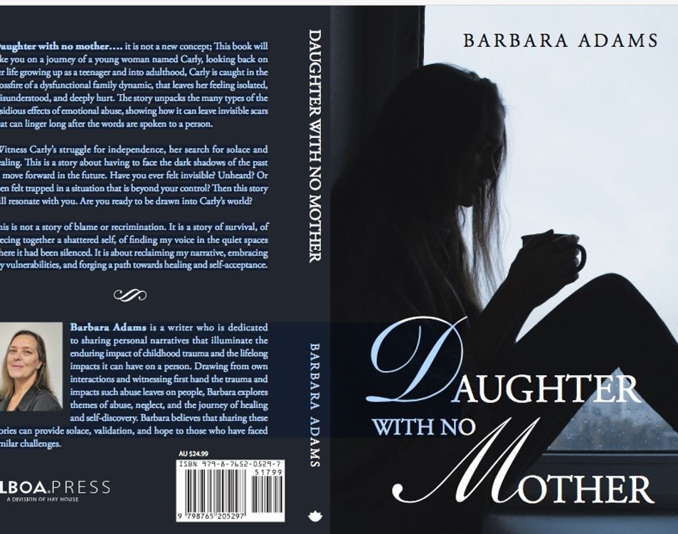 cover art for DAUGHTER WITH NO MOTHER - Barbara Adams Author