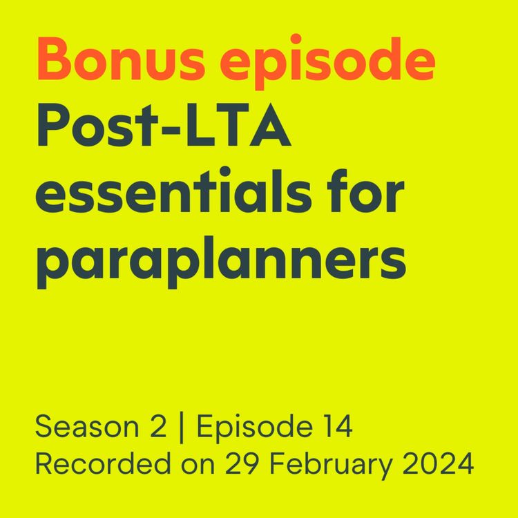 cover art for Post-LTA essentials for paraplanners