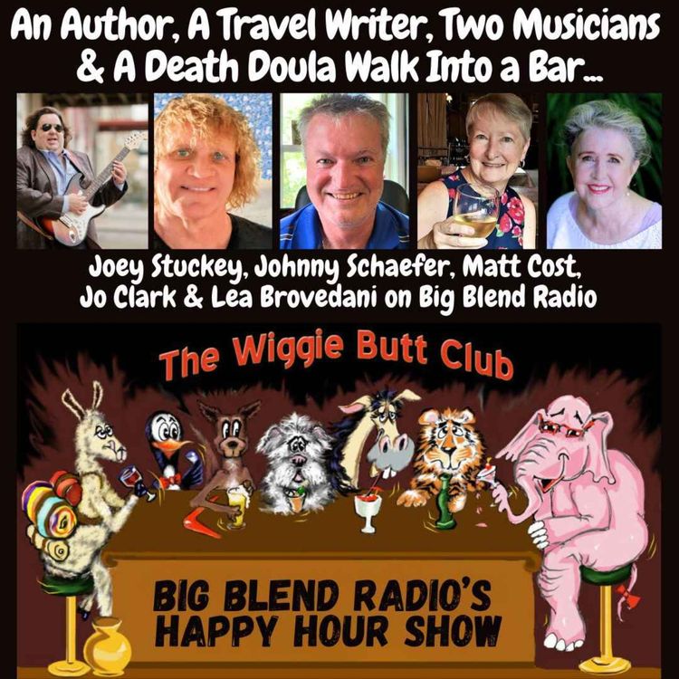 cover art for An Author, A Travel Writer, Two Musicians, and a Death Doula Walk Into a Bar