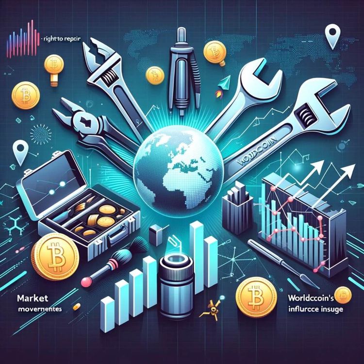 cover art for Feb 19: Right to Repair, Market Movements, Airdrop Opportunities, Worldcoin's Surge, and Influencer Insights