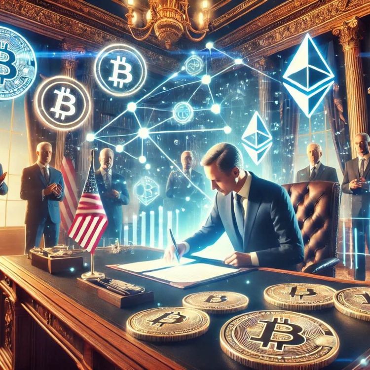 cover art for Jan 24: Trump Signs Crypto Executive Order & Makes Davos Declaration