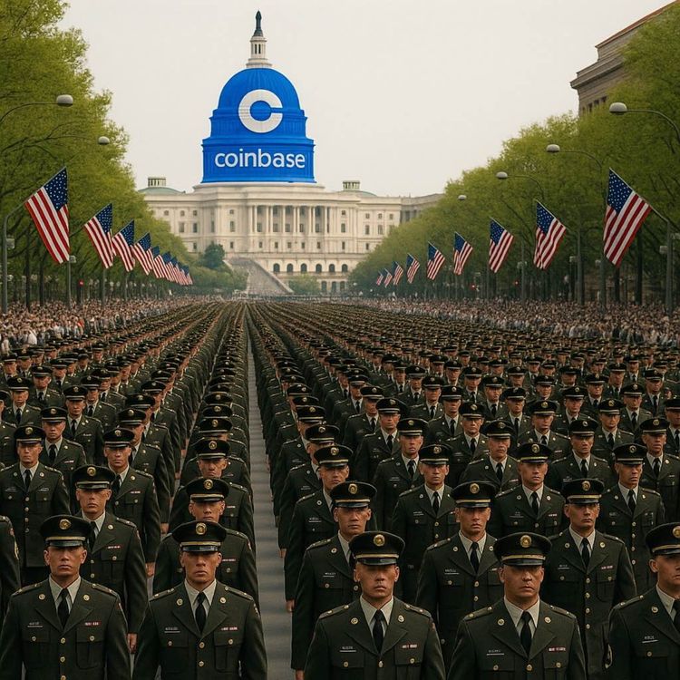 cover art for June 16: Coinbase Slammed for Sponsoring Military Parade on Trump’s Birthday