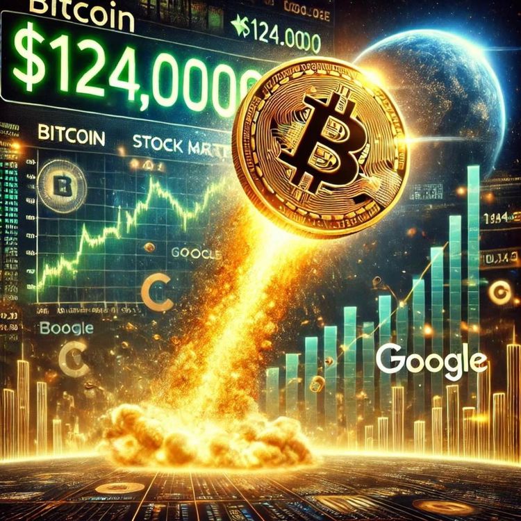 cover art for Aug 14: Bitcoin Blasts Past $124K, Becomes Fifth-Largest Asset, Surpassing Google