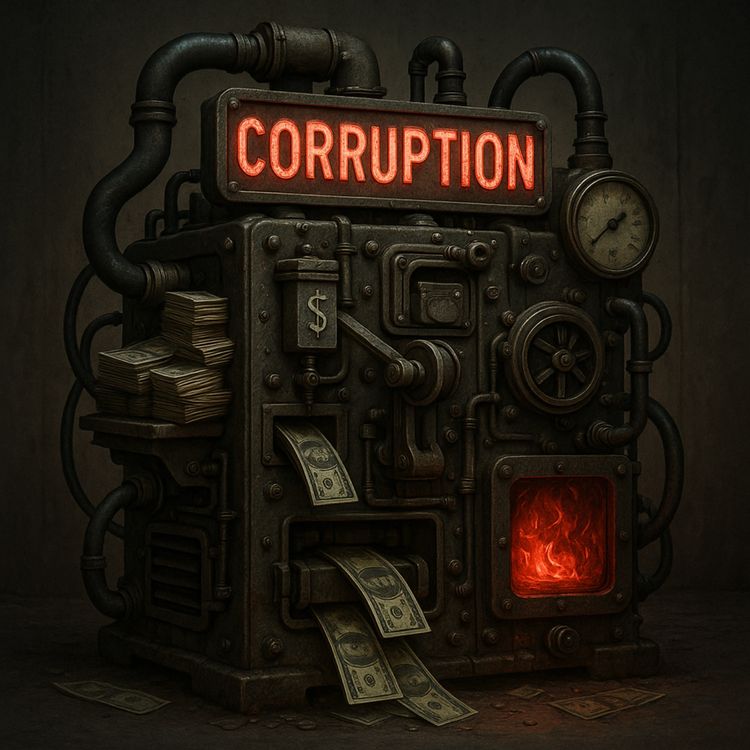 cover art for Oct 31: The “24/7 Corruption Machine