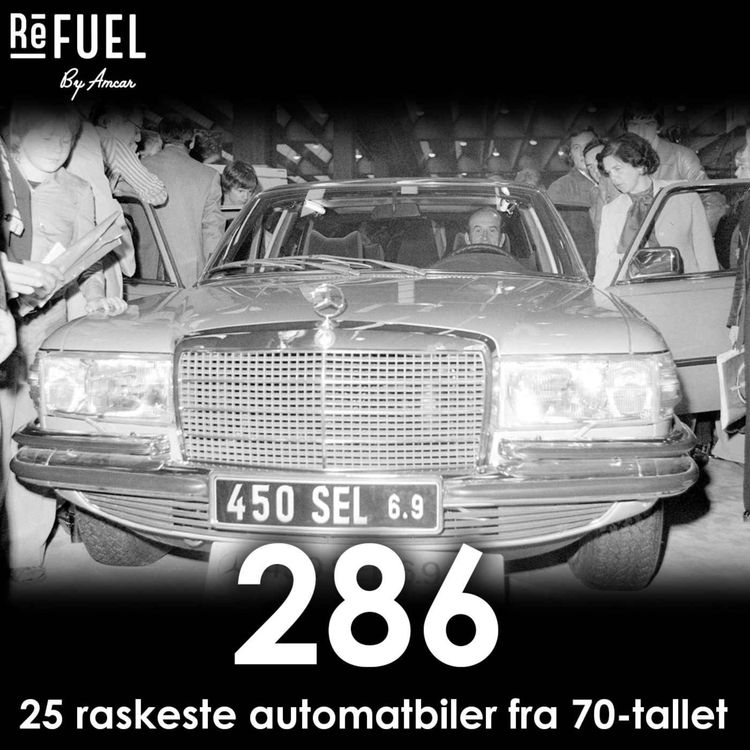 cover art for #286 - 25 raskeste automatbiler fra 70-tallet