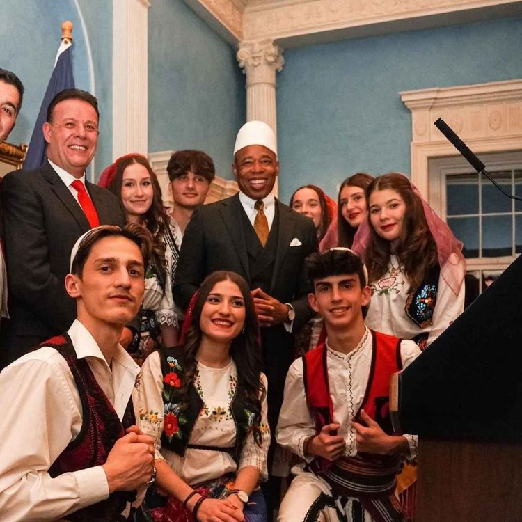 cover art for Eric Adams Is in Albania, the Albania of New York City