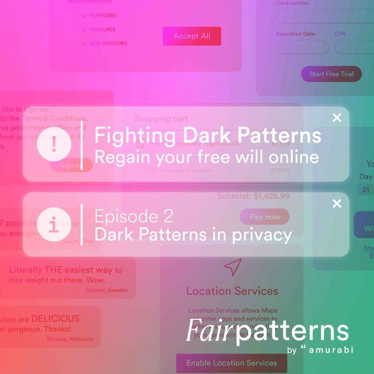 cover art for What are dark patterns in privacy? Discussion with Ariana Rossi.