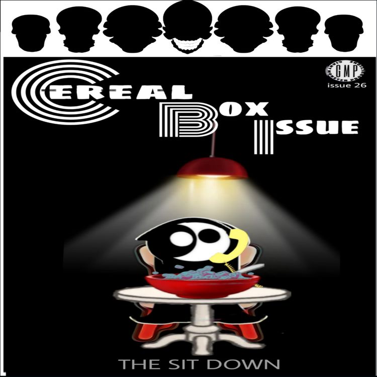 cover art for Issue 26. The sit down.