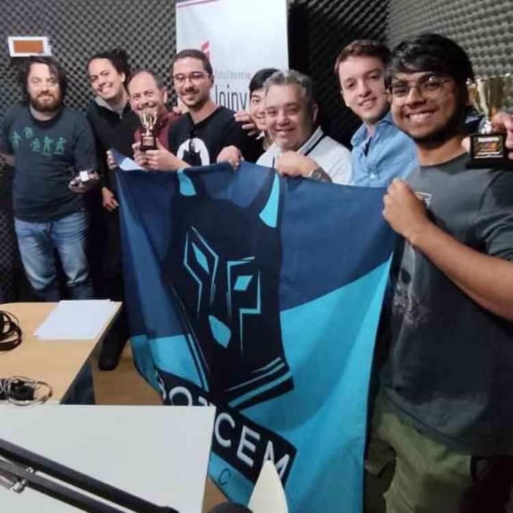 cover art for PAPO EM DIA - UFSC Joinville fica em segundo lugar em desafio inédito de tecnologia - prof. Modesto Hurtado Ferrer e alunos William Hirata, Pedro Melo, Vinicius Longo, Artur Nina e Valdomiro Junior.