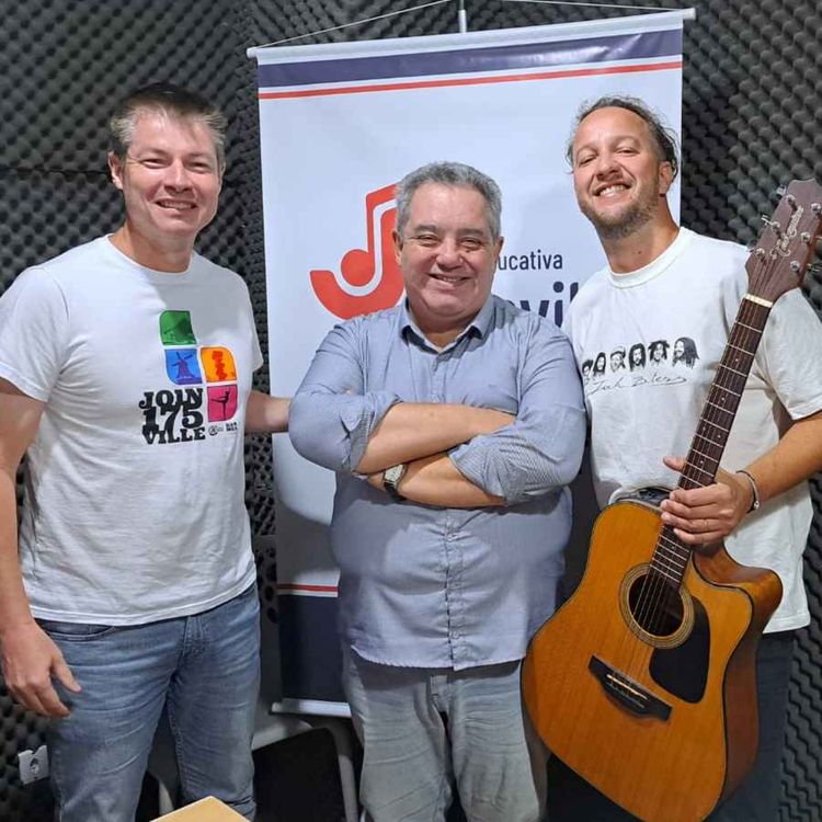 cover art for PAPO EM DIA - Maratona Cultural do Aniversário de Joinville - Kleiton Hammes, organizador do evento; Lipe Griza, músico da banda Raíz Vital